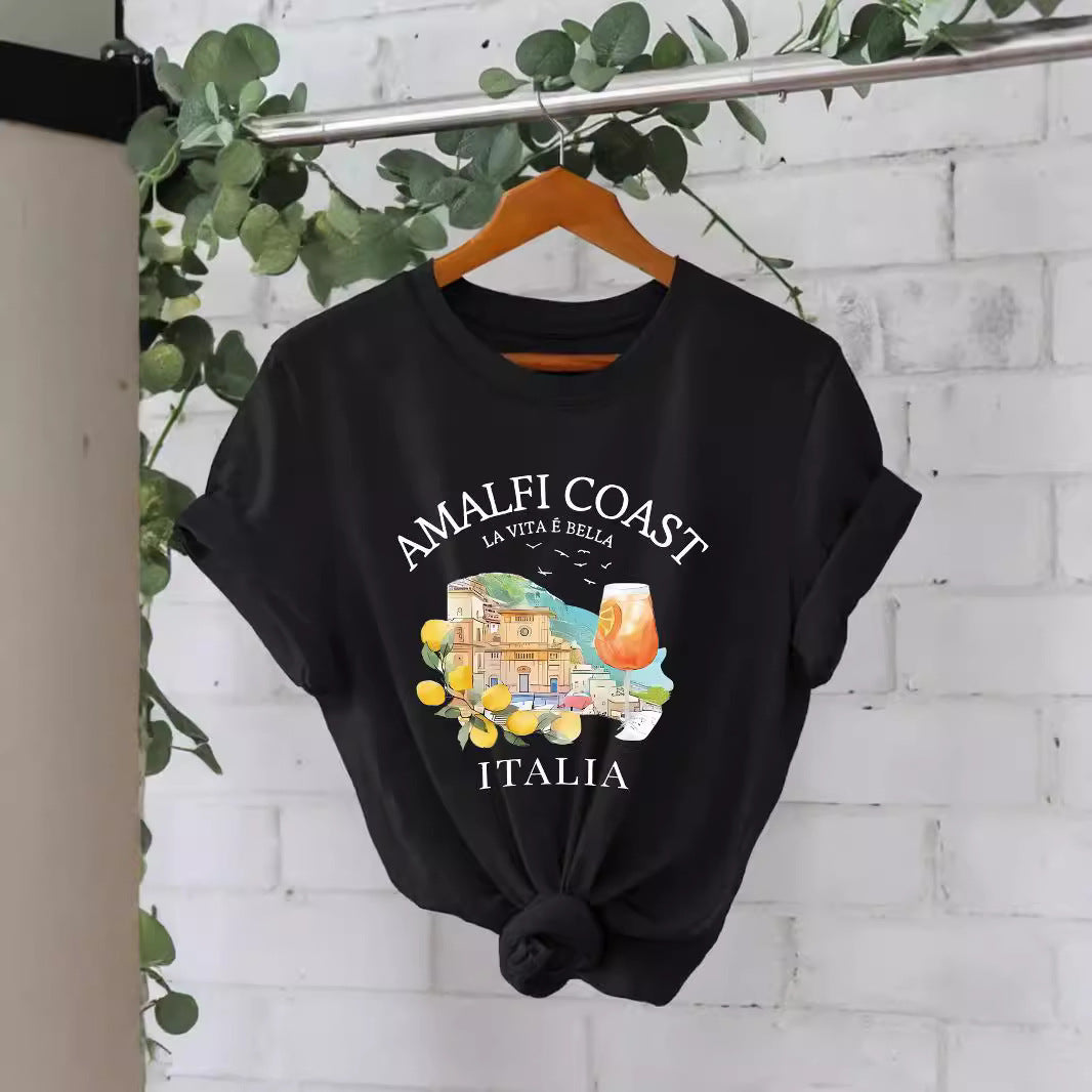 Pattern printed T-shirt